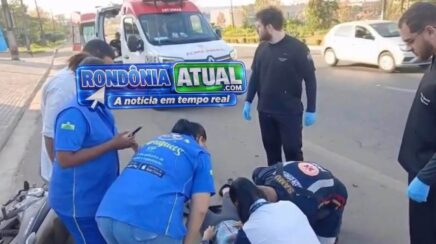 Acidente de trânsito deixa ciclista ferida após colisão com motoneta na BR-364