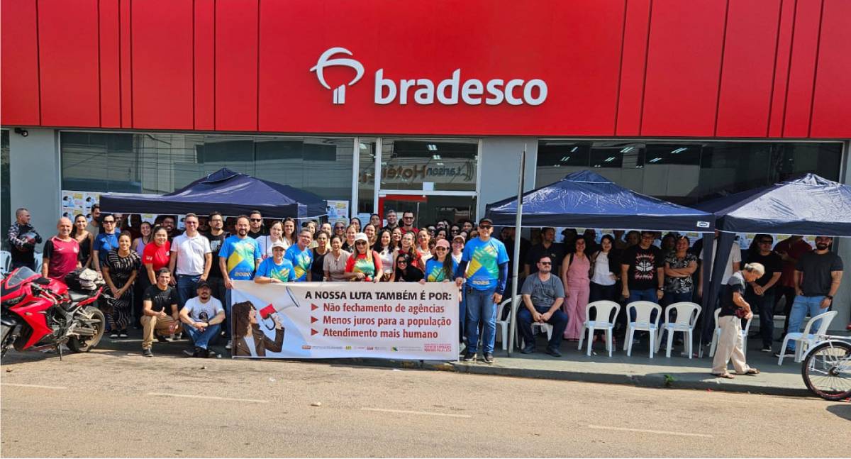 Bancários de Rondônia paralisam atividades por 24 horas em protesto contra a Fenaban