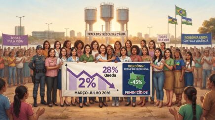 Brasil registra queda de feminicídios entre março e julho de 2026 com destaque para redução expressiva em Rondônia