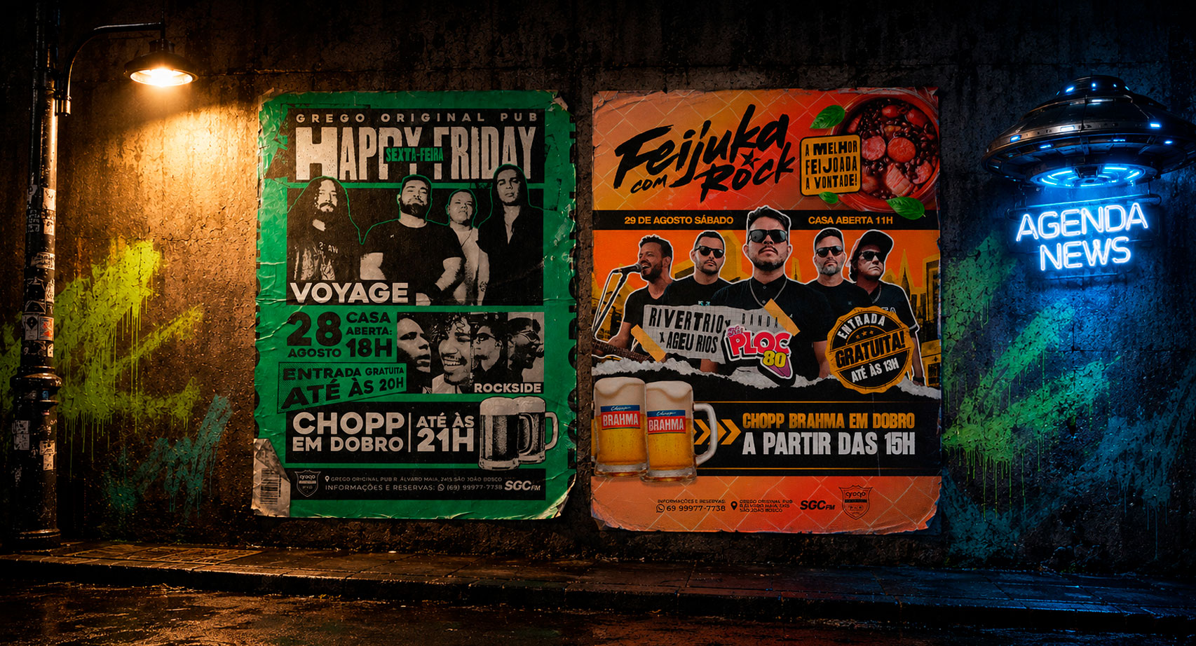 Agenda News: Voyage, Rockside e Rivertrio agitam o Grego Pub
