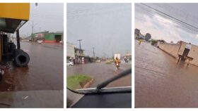Chuva transforma ruas de Porto Velho em verdadeiros rios