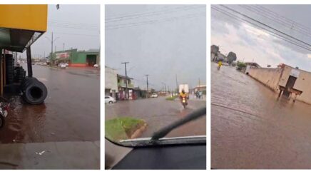 Chuva transforma ruas de Porto Velho em verdadeiros rios