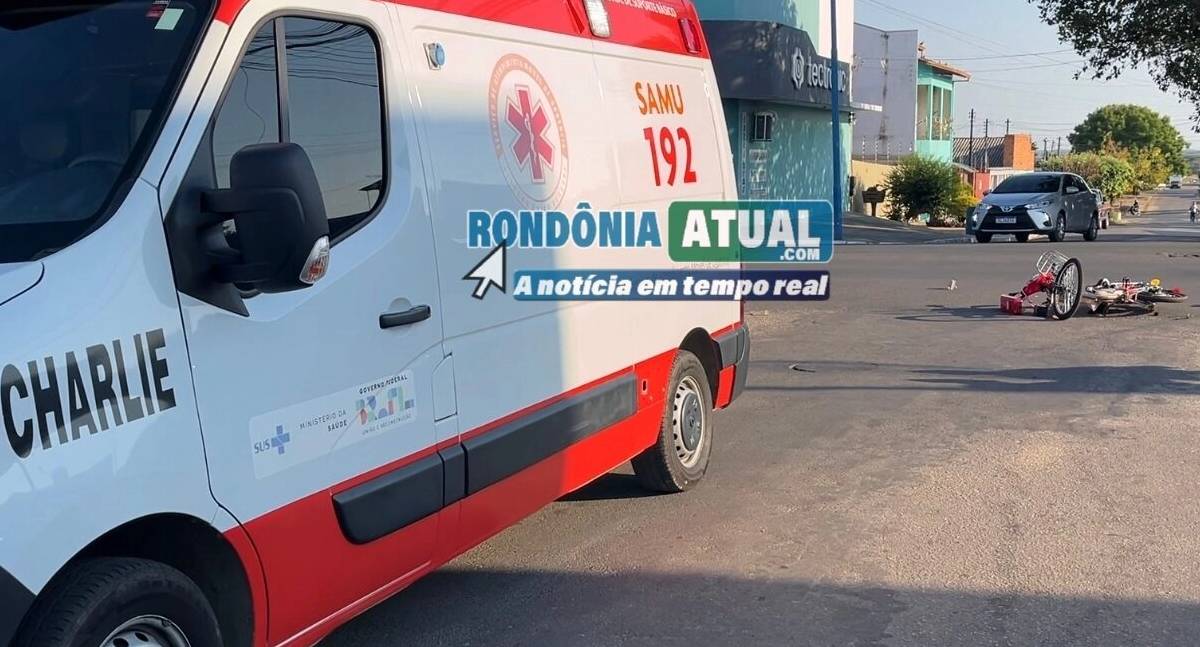 Colisão entre bicicleta elétrica e motocicleta deixa duas mulheres feridas em RO