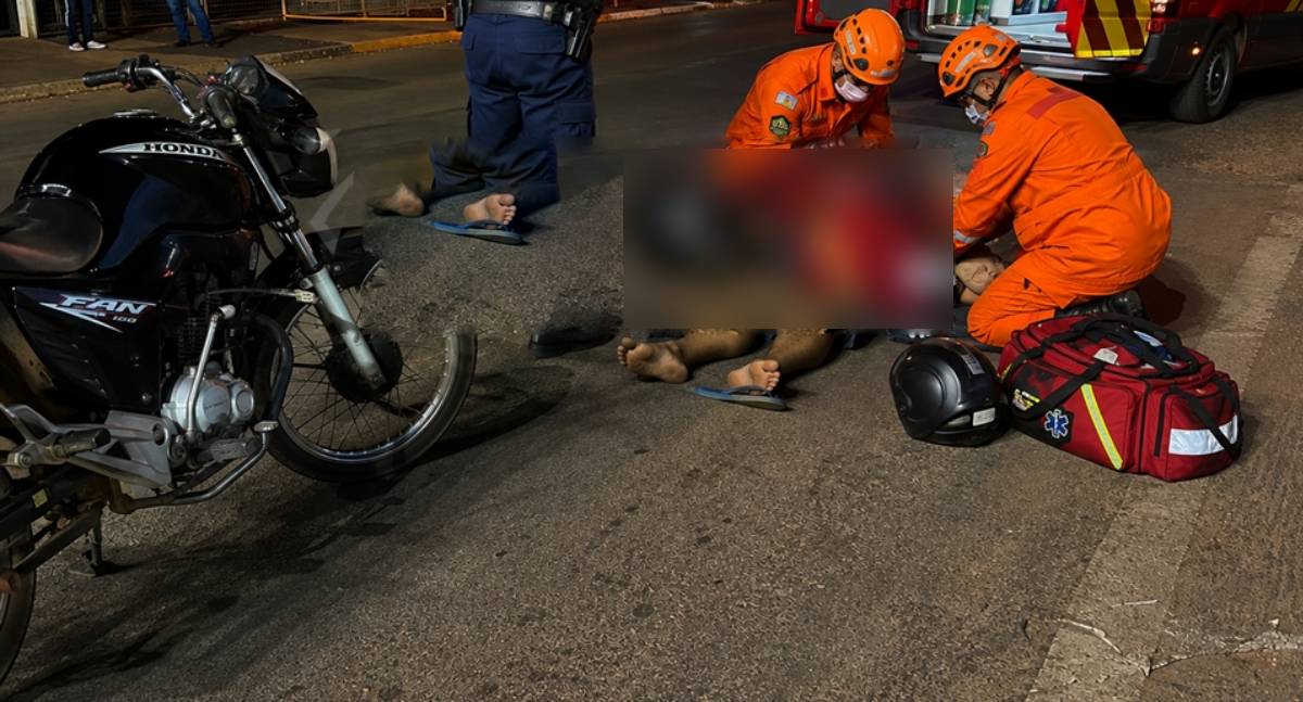 Colisão entre duas motocicletas deixa três pessoas feridas na Avenida Integração Nacional