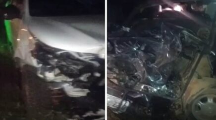 Colisão frontal entre caminhonete e carro deixa feridos na zona rural de RO
