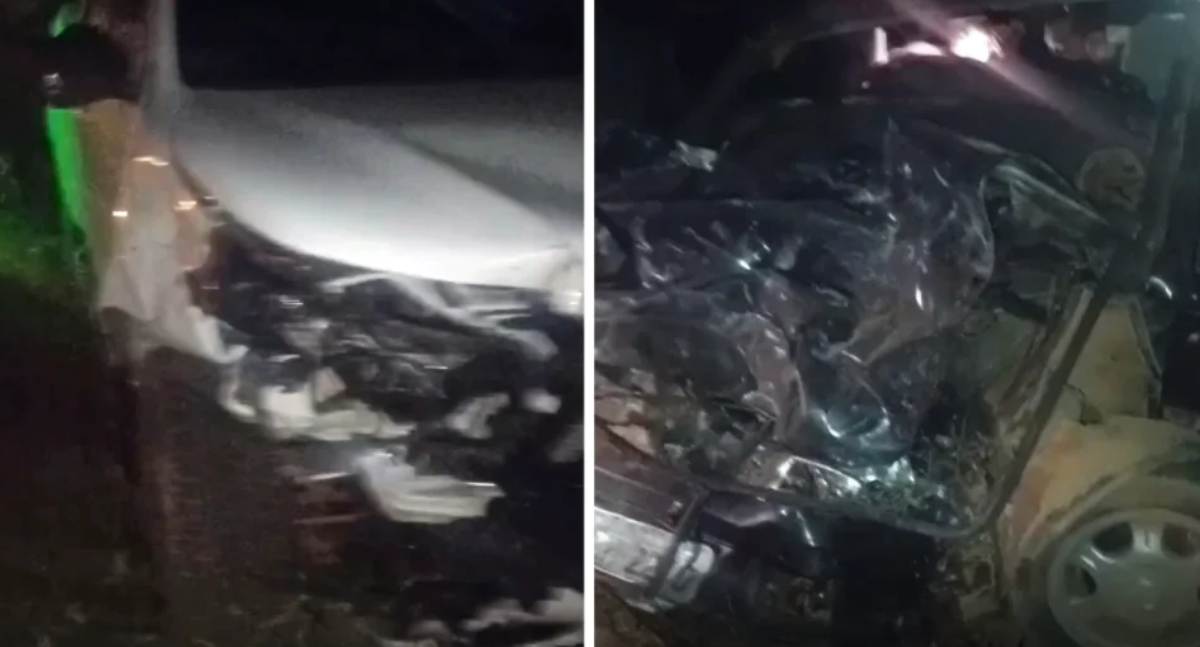 Colisão frontal entre caminhonete e carro deixa feridos na zona rural de RO