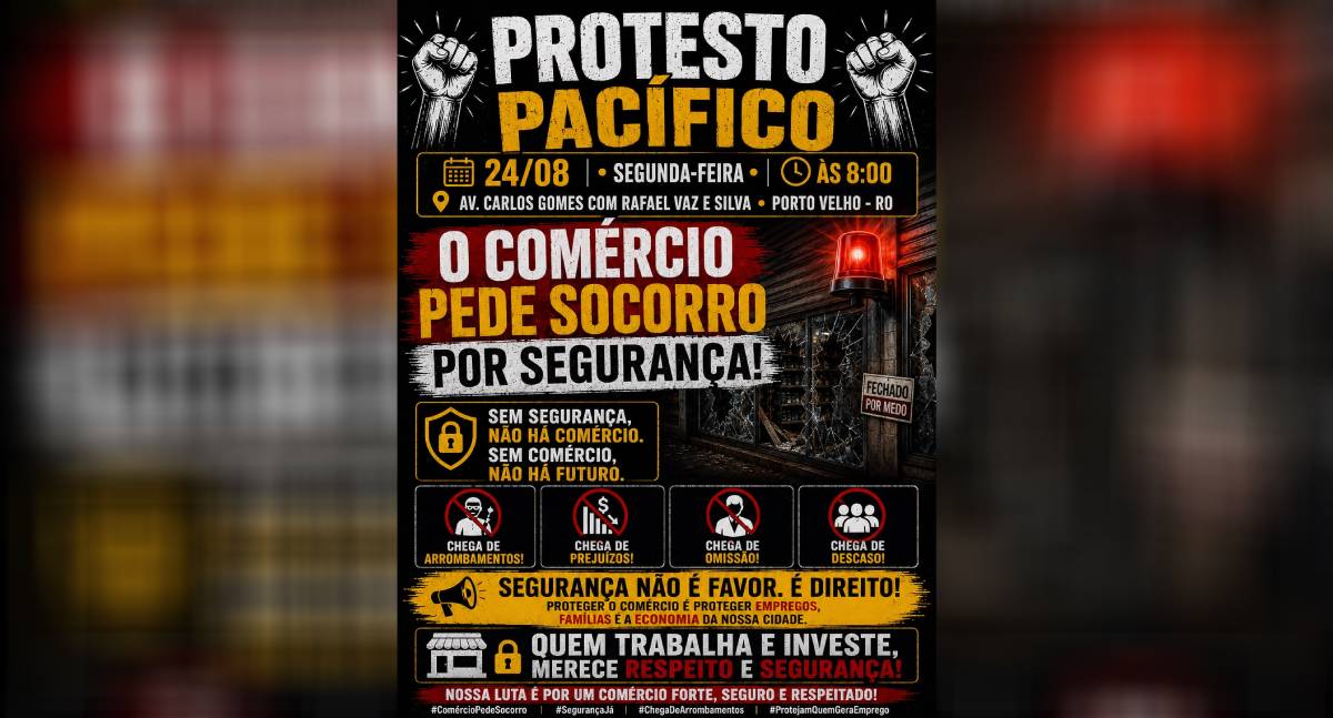 Comércio de Porto Velho realiza protesto por mais segurança
