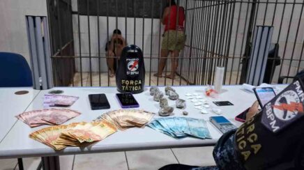 Força Tática prende apenado monitorado e mulher com drogas em Porto Velho