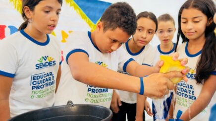 Gincana reúne crianças do SCFV em ação do Agosto Verde