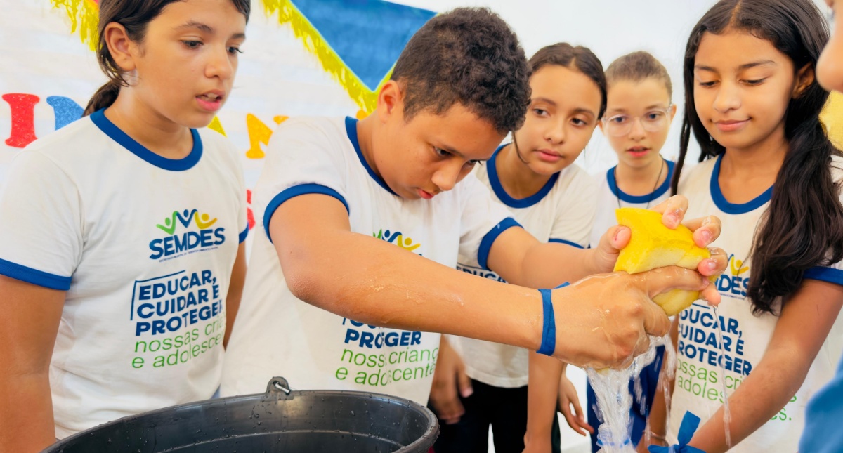 Gincana reúne crianças do SCFV em ação do Agosto Verde