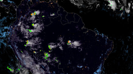 GOES-19 aponta instabilidade sobre Rondônia com possibilidade de chuvas fortes e raios nesta terça-feira (11)