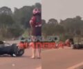 Grave acidente de trânsito deixa casal seriamente ferido após colisão com carreta na BR-364