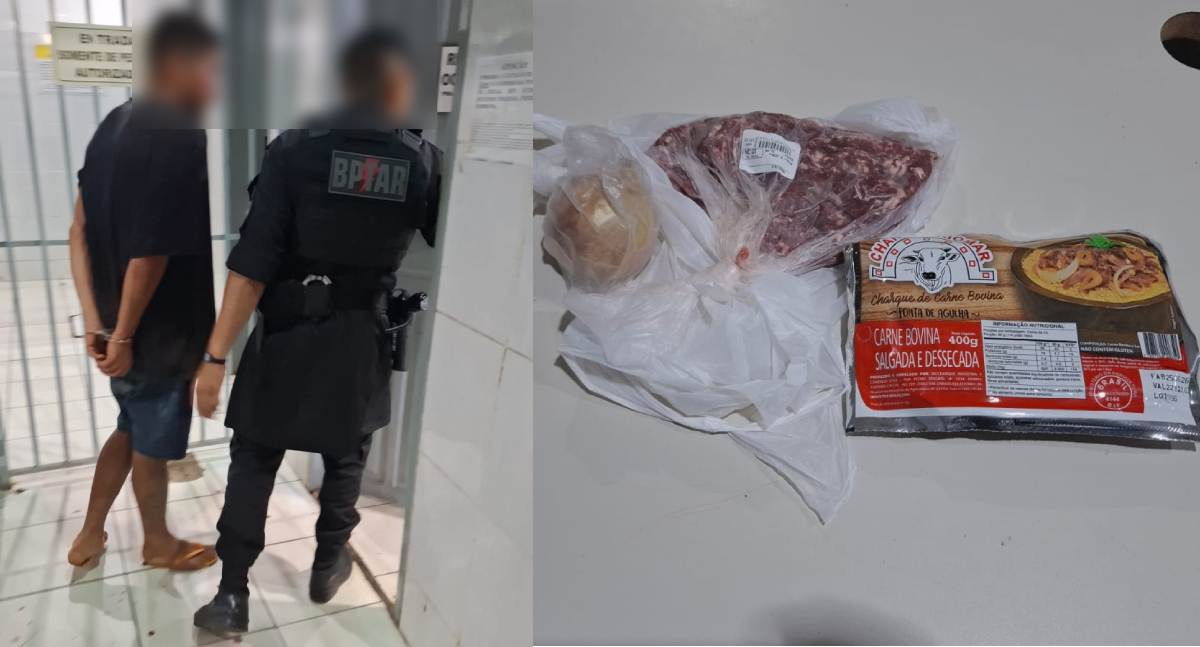 Homem é preso após furtar mercado e agredir funcionário com celular em Porto Velho