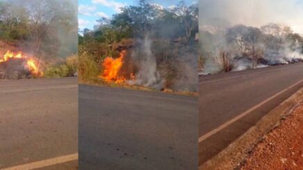 Incêndio de grandes proporções atinge área rural e reserva do Inpa em RO