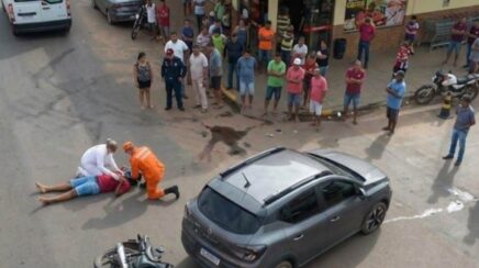 Motociclista fica ferido em acidente de trânsito na Avenida Capitão Silvio em RO