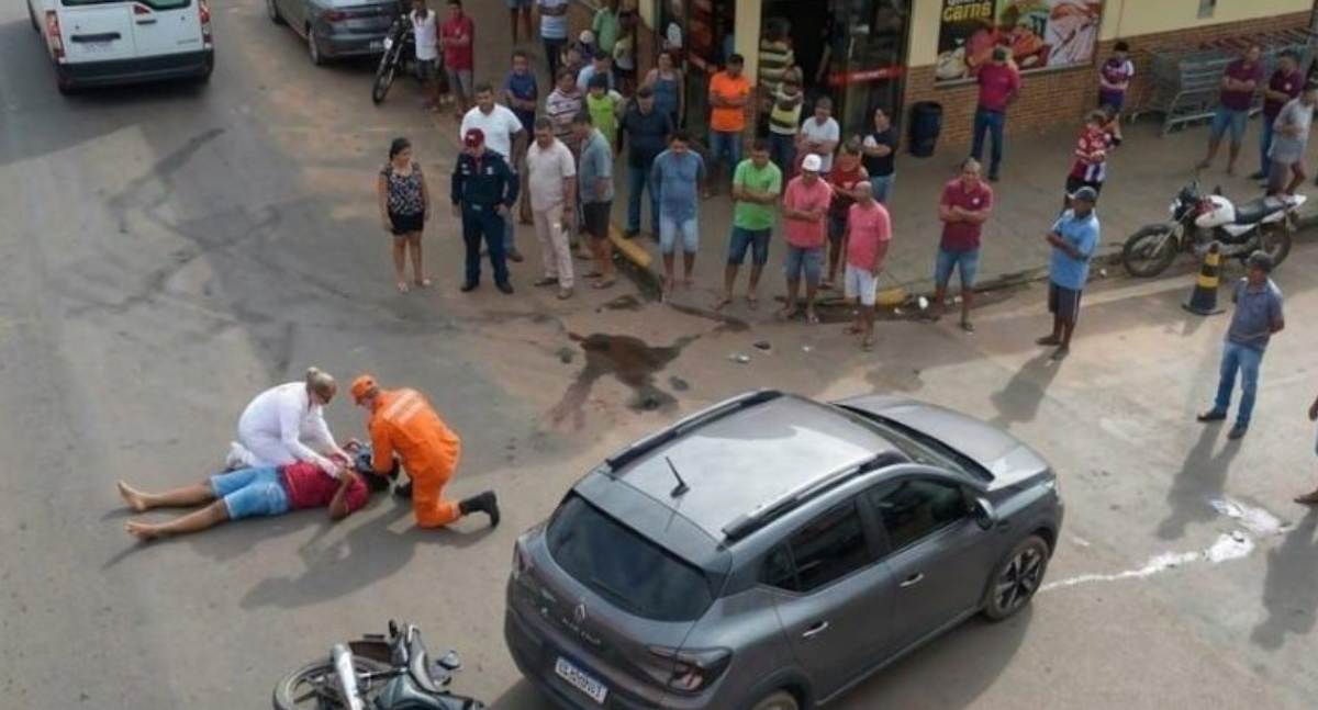 Motociclista fica ferido em acidente de trânsito na Avenida Capitão Silvio em RO