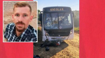 Motociclista morre após colisão frontal contra ônibus escolar na zona rural de RO