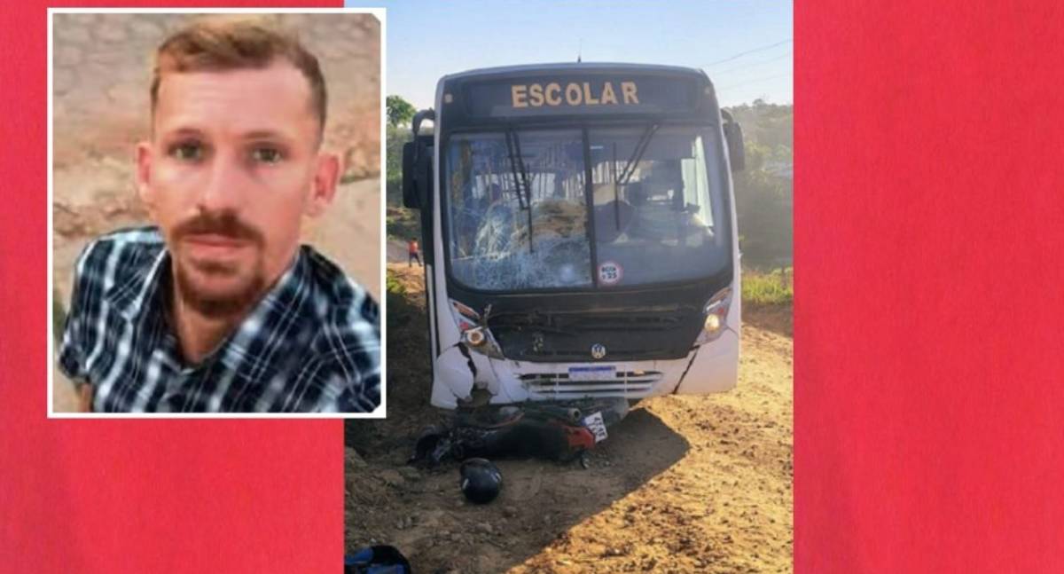 Motociclista morre após colisão frontal contra ônibus escolar na zona rural de RO