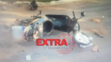 Ofuscamento solar causa colisão entre carro e motoneta e deixa duas pessoas feridas em RO