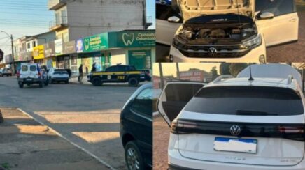 Polícia Militar e PRF apreendem veículo roubado e com sinais de adulteração em RO