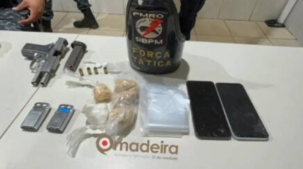Polícia Militar prende dupla por tráfico e porte ilegal de arma em Porto Velho