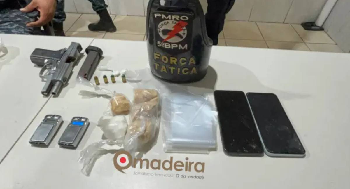 Polícia Militar prende dupla por tráfico e porte ilegal de arma em Porto Velho