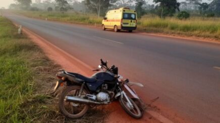 Queda de moto deixa motociclista ferido em zona rural de RO