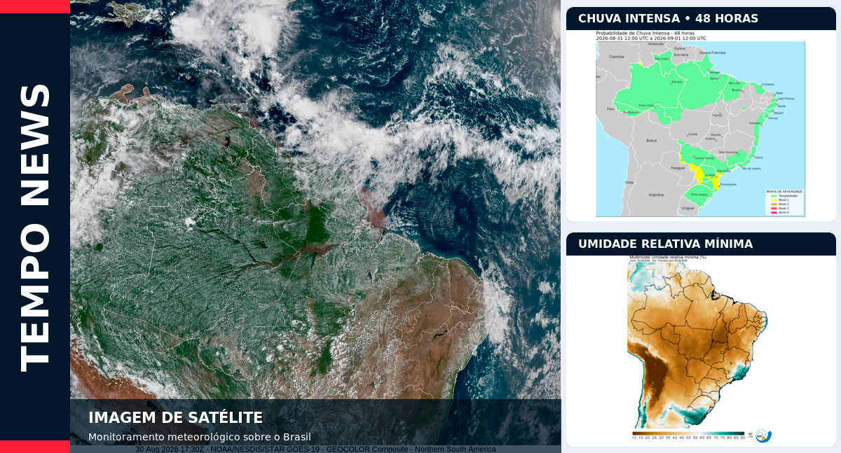 Rondônia tem previsão de chuvas e tempestades nas próximas 48 horas