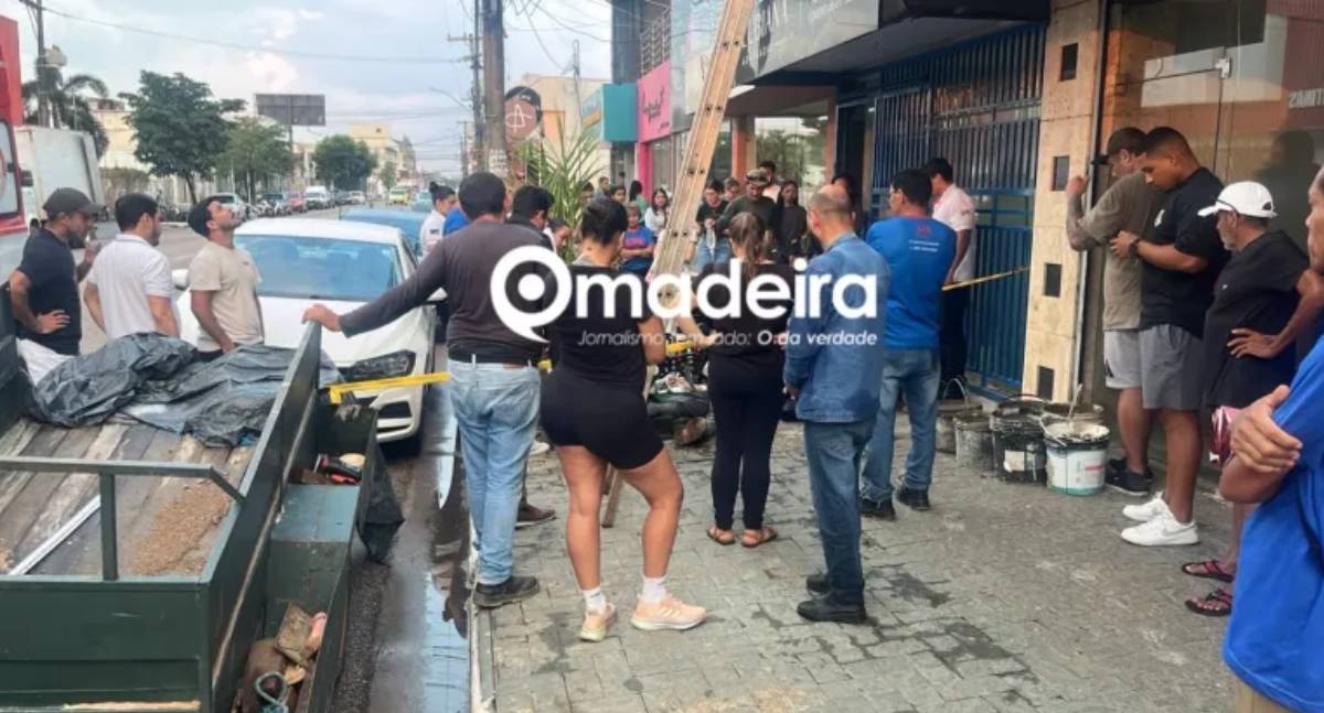 Trabalhador fica gravemente ferido após descarga elétrica e queda de escada em Porto Velho