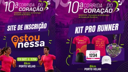 10ª Corrida do Coração reúne atletas e arrecada alimentos no Espaço Alternativo em Porto Velho