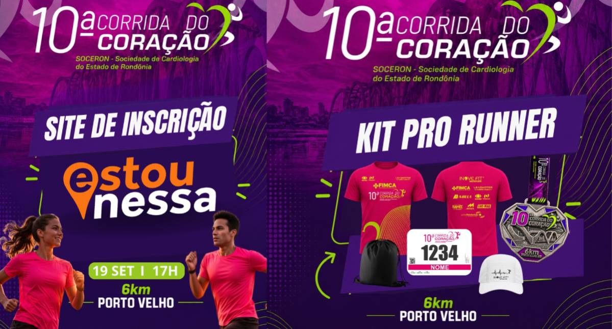 10ª Corrida do Coração reúne atletas e arrecada alimentos no Espaço Alternativo em Porto Velho