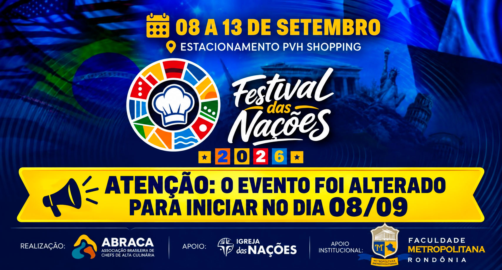Festival das Nações adia abertura para dia 8 em Porto Velho