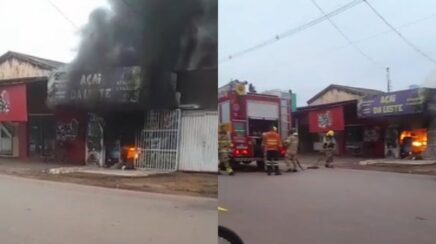 Incêndio destrói loja de açaí na Zona Leste de Porto Velho