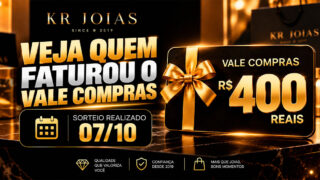 Waldir Junior ganha vale-compras de R$ 400 da KR Joias