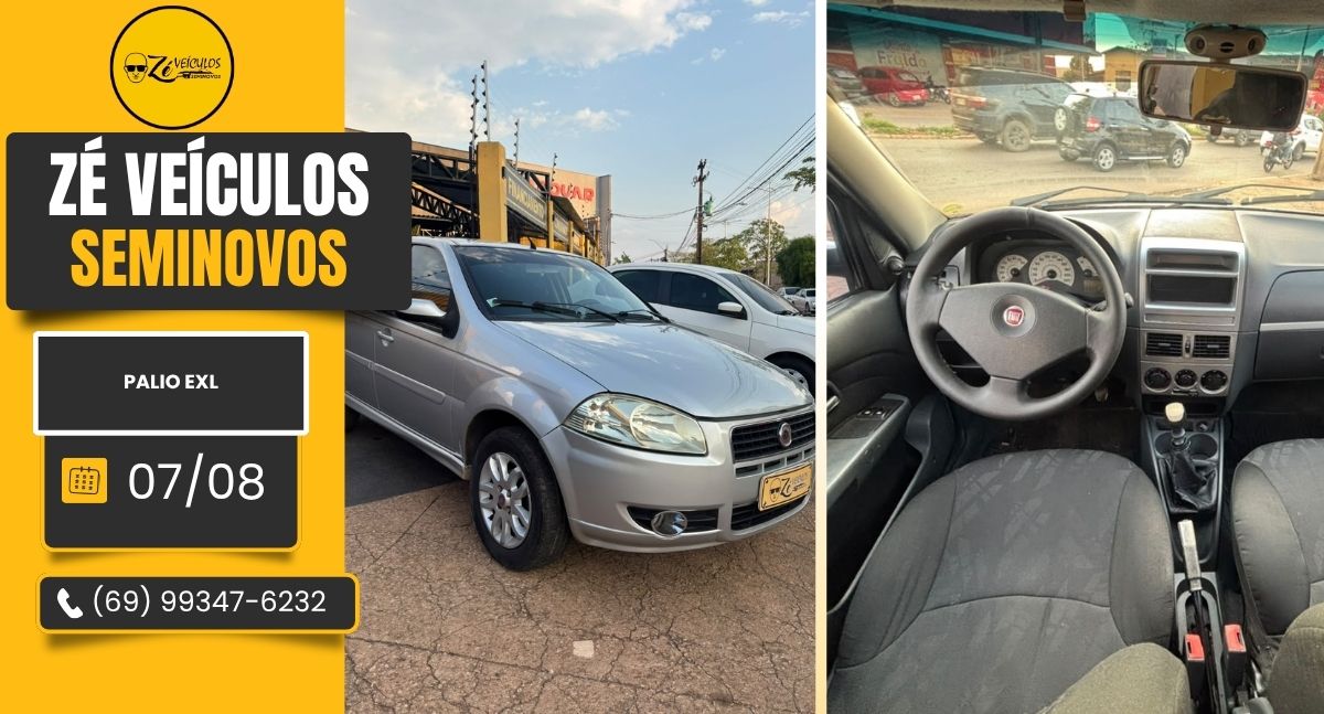 Fiat Palio EXL 2007 Com Motor 1.4 na Zé Veículos