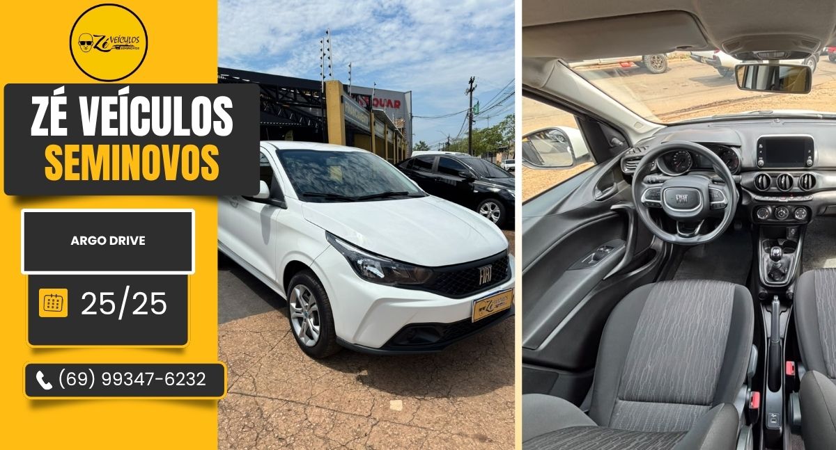 Fiat Argo Drive 2025 Com Apenas 62 Mil Km na Zé Veículos