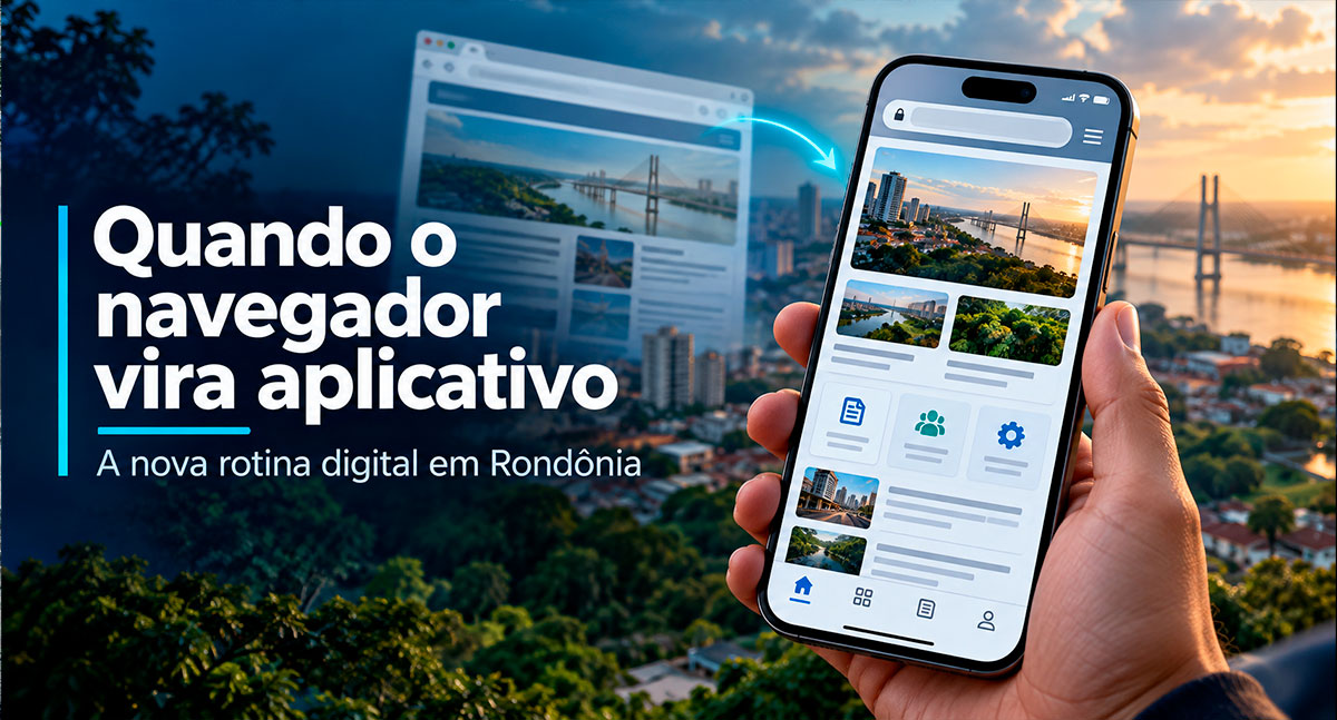 Quando o navegador vira aplicativo: A nova rotina digital em Rondônia