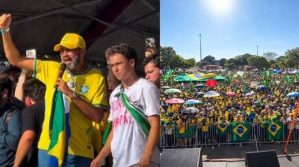 Bruno Bolsonaro Scheid discursa ao lado de Nikolas Ferreira e cobra impeachment de Moraes: “Nós queremos ele fora”