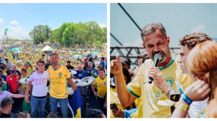 Bruno Scheid e Nikolas Ferreira comandam “Fora Moraes” diante de multidão em Ji-Paraná: “Rondônia é de direita”