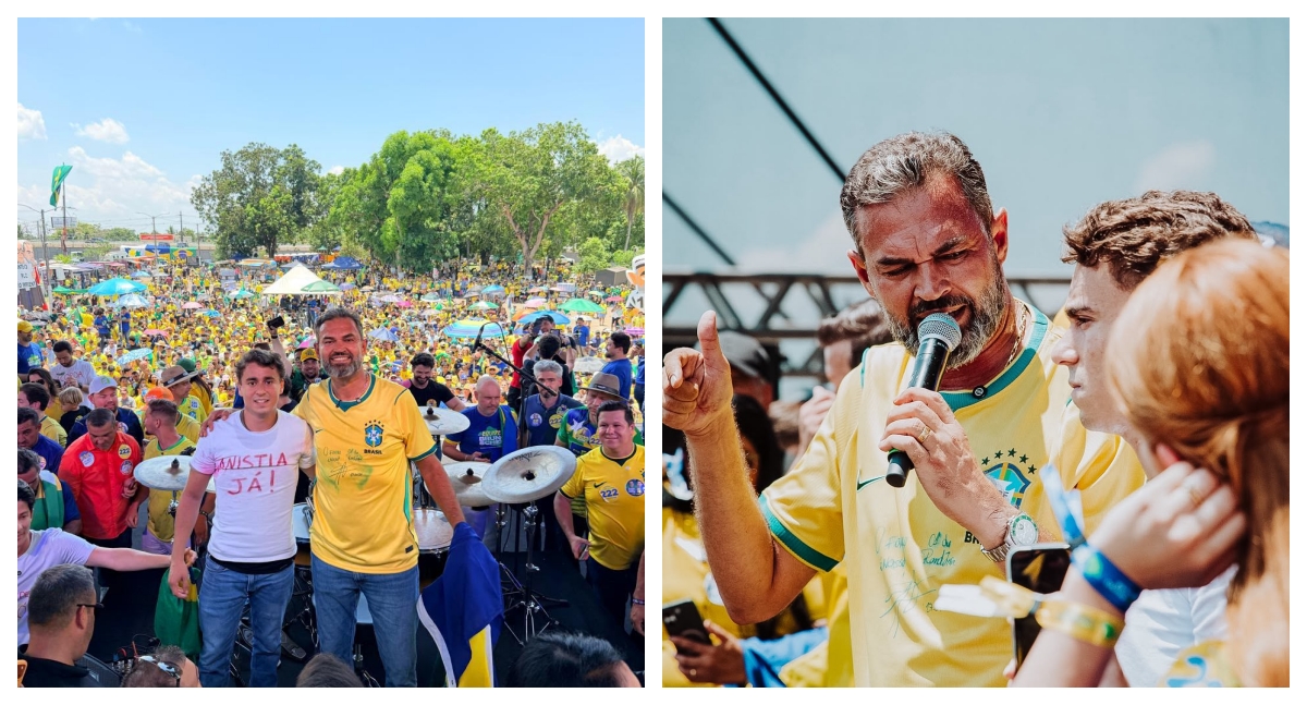 Bruno Scheid e Nikolas Ferreira comandam “Fora Moraes” diante de multidão em Ji-Paraná: “Rondônia é de direita”
