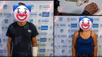 Casal é preso pela Polícia Militar em Porto Velho durante operação contra o tráfico de drogas no bairro Roque