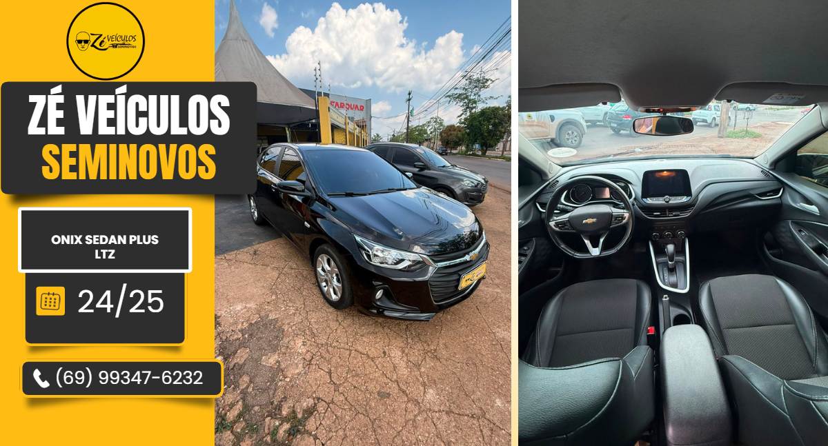 Chevrolet Onix Sedan Plus Ltz 2024 na Zé Veículos