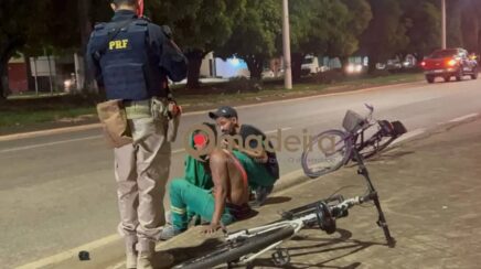 Ciclista fica ferido após ser atingido por moto e arrastado por carro em Porto Velho