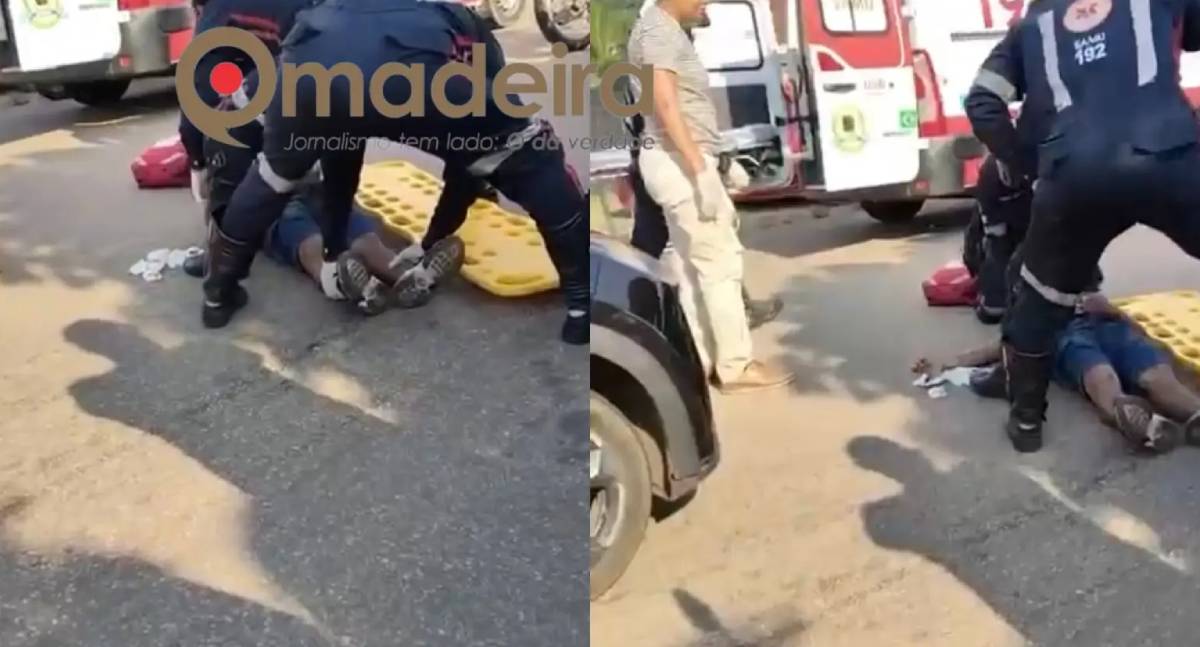 Ciclista sofre traumatismo craniano após tentar empinar bicicleta e colidir com carro na capital