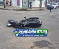 Colisão entre caminhonete e motocicleta deixa feridos em cruzamento movimentado de RO