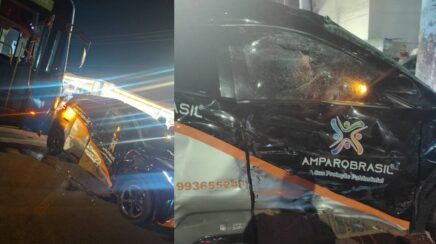 Colisão entre ônibus coletivo e carro elétrico deixa duas pessoas feridas em Porto Velho