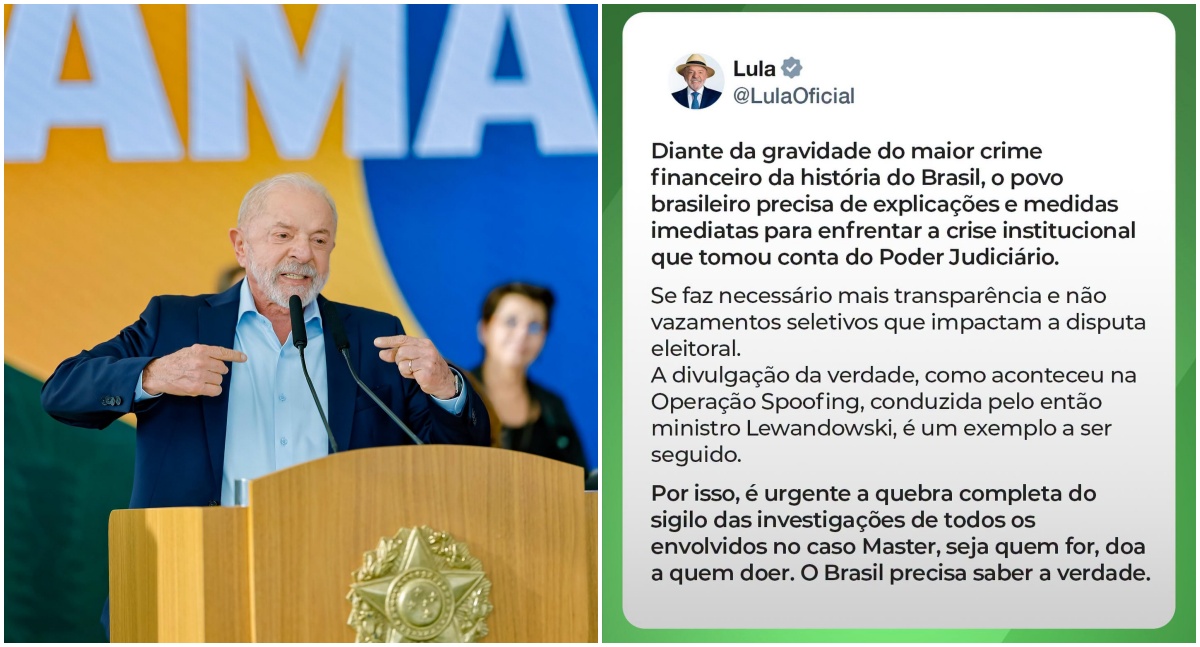 Urgente: Lula pede abertura integral das investigações do caso Master e cobra resposta das instituições