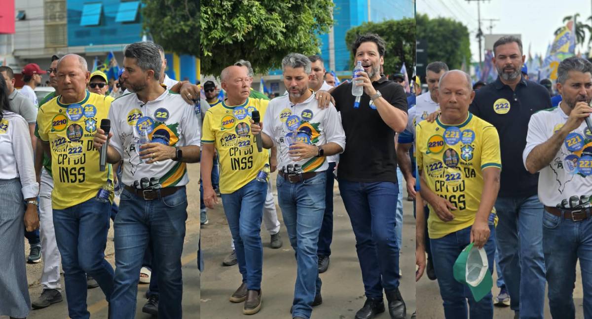Coronel Chrisóstomo participa de caminhada ao lado de Marcos Rogério em Ariquemes