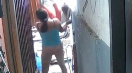 Criança de três anos cai do segundo andar e é salva pela Tia nas Filipinas
