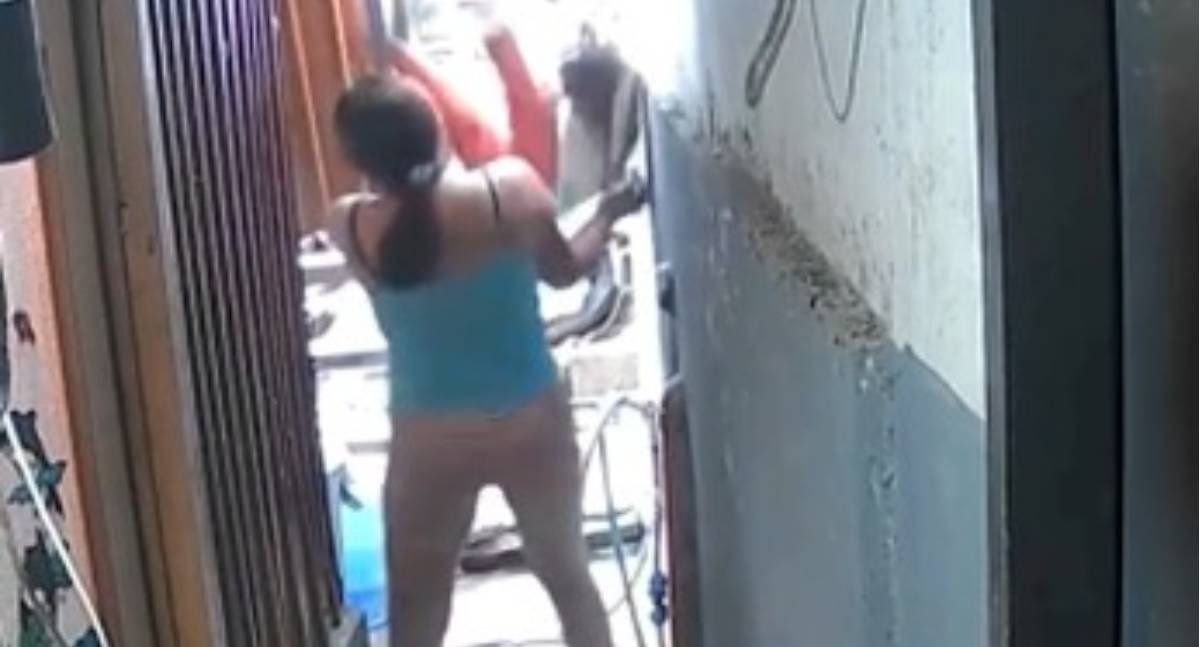 Criança de três anos cai do segundo andar e é salva pela Tia nas Filipinas